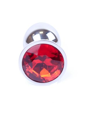 Metalowy korek analny stalowy plug kryształ 7cm - image 2
