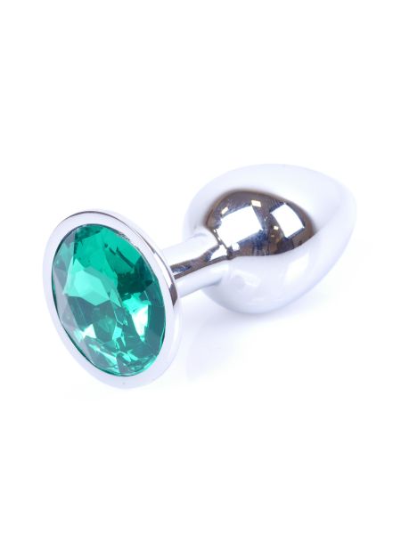 Metalowy korek analny stalowy plug kryształ 7cm