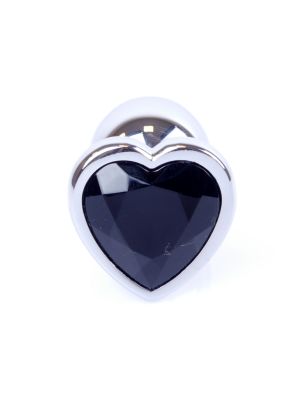 Korek analny stalowy plug kryształ serce 7cm - image 2