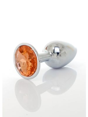 Metalowy stalowy sex korek analny z diamentem 7cm - image 2