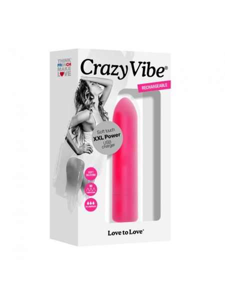 Mini mały wibrator ładowany Love To Love Crazy Vibe Pink - 4