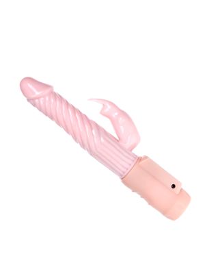 Ogrzewany wibrator z sex masażerem łechtaczki 21cm - image 2