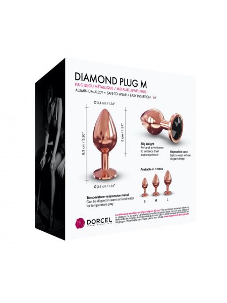Metalowy korek analny Dorcel Diamond Plug M - 5