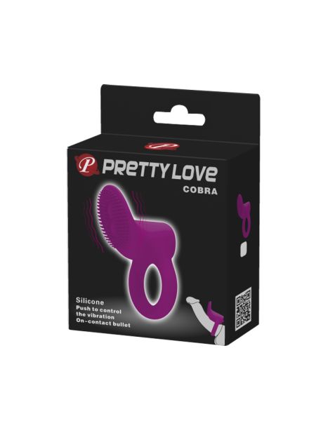 Pierścień erekcyjny z masażerem łechtaczki Pretty Love Cobra - 5