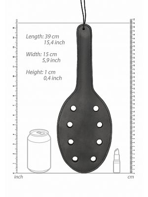 Saddle Leather Paddle With 8 Holes - Black - image 2
