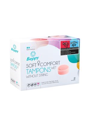 Tampony-BEPPY SOFT&COMFORT TAMPON WET 2PCS - image 2