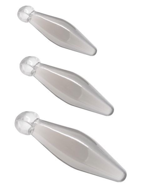 Trzy korki analne z pętlą na palec sex zestaw - 2