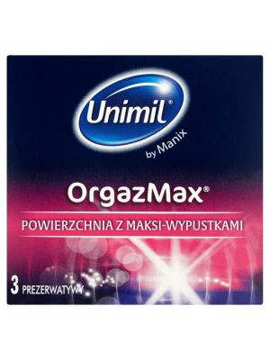 Prezerwatywy z wypustkami stymulujące Unimil OrgazMax 3 szt - image 2
