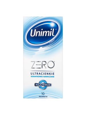 Cienkie prezerwatywy z lubrykantem Unimil Zero 10 szt - image 2