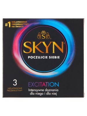 Prezerwatywy bez lateksu z wypustkami Skyn Excitation 3 szt - image 2