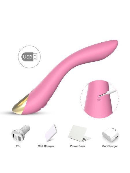 Wibrator masażer stymulator do punktu G Flamingo Light Pink - 4
