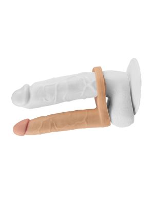 Analne gumowe dildo penis z otworem na penisa 16cm - image 2