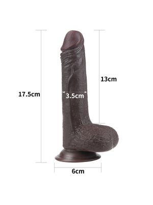 Czarny gruby penis z przyssawka żylaste dildo - image 2