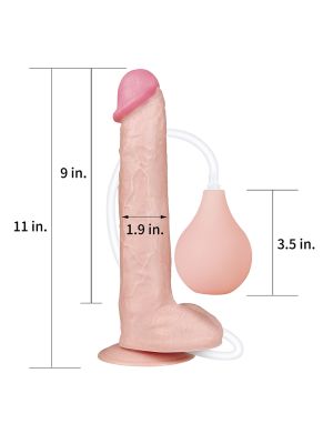 Dildo realistyczne z przyssawką i wytryskiem penis - image 2
