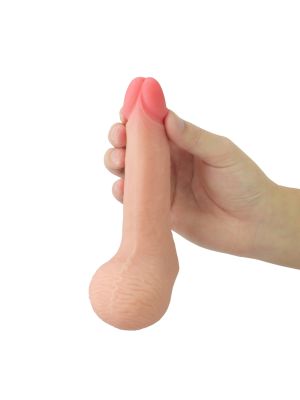 Elastyczny giętki penis realistyczne dildo 13,9 cm - image 2