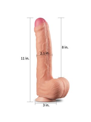 Giętkie realistyczne dildo z przyssawką penis 28cm - image 2