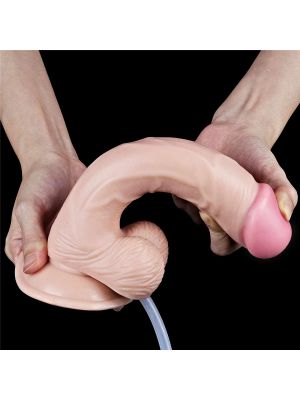 Gumowe dildo pompowane penis wytrysk przyssawka - image 2