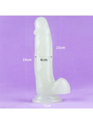 Podświetlane dildo sztuczny penis mocna przyssawka - image 2