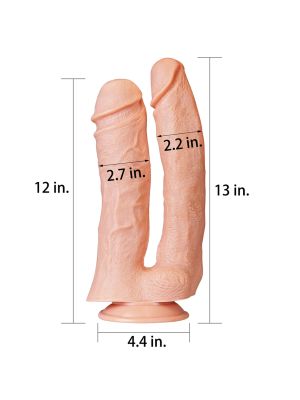 Podwójne potężne dildo do sexu wyżyłowane 33 cm - image 2