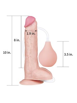 Żylaste dildo penis funkcja wytrysku pompowane 25 - image 2