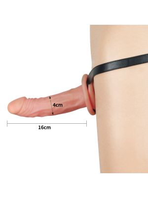Gumowy strap-on sex analny żylasty trzon 18 cm - image 2