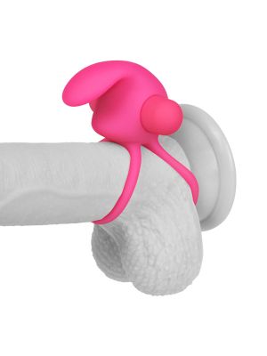 Podwójny wibrujący pierścień na penisa różowy - image 2
