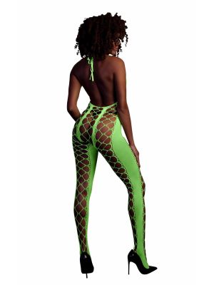 Bodystocking with Halterneck - Green - XS/XL - image 2