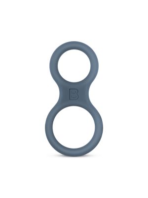 Boners Silicone Cock Ring And Ball Stretcher - Grey - image 2
