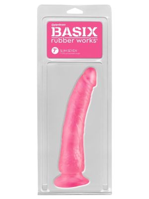Różowe silikonowe żylaste dildo przyssawka 17,5cm - image 2