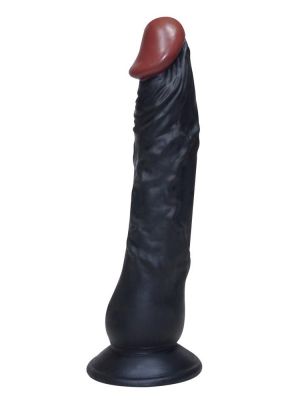 Dildo realistyczne czarne penis na przyssawce 23cm - image 2