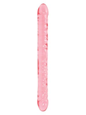Żelowe różowe dildo do podwójnej stymulacji 46 cm - image 2