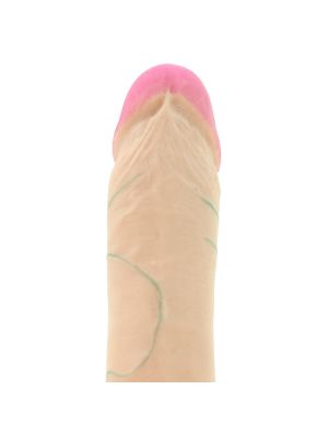 Realistyczny penis widoczne żyły przyssawka 15 cm - image 2