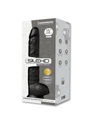 czarne sex dildo z przyssawką miękkie silikonowe - image 2