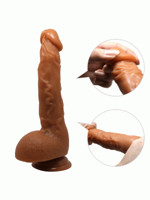 Bardzo giętki i elastyczny penis wyżyłowany 18,5cm - image 2