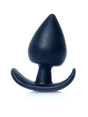 Gładka czarna zatyczka analna korek sex plug 8cm - image 2