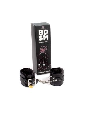 Kajdanki-Black Bondage Handcuffs BDSM - image 2